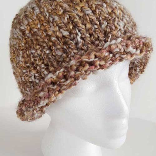 Hand Knit Hats Rolled Brim Knit Hats Lace Design Knit Beanies