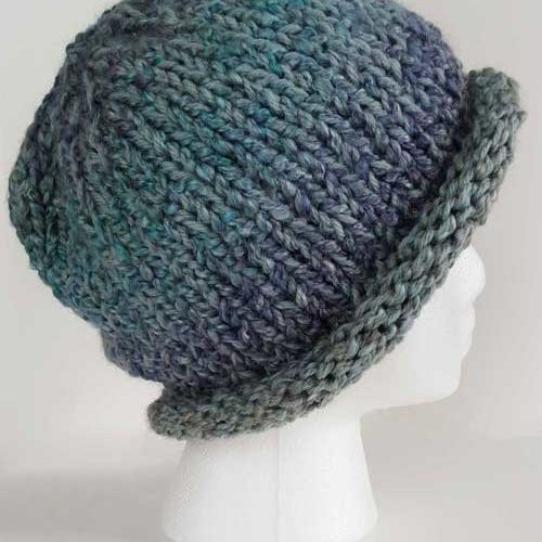 Hand Knit Hats Rolled Brim Knit Hats Lace Design Knit Beanies