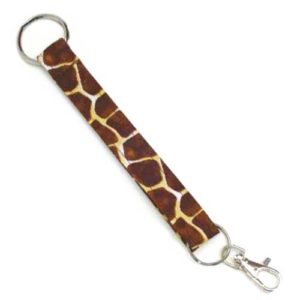 wrist keychain giraffe print
