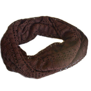 Infinity Scarf Brown open knit