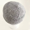 Hand Knit Beanie Dove Grey Back View