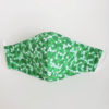 Cotton mask with nose wire- kelly green mosaic